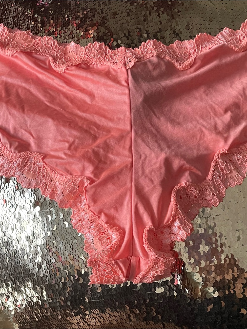 Coral Lace Bikini-Well Worn - Picture 2 of 3